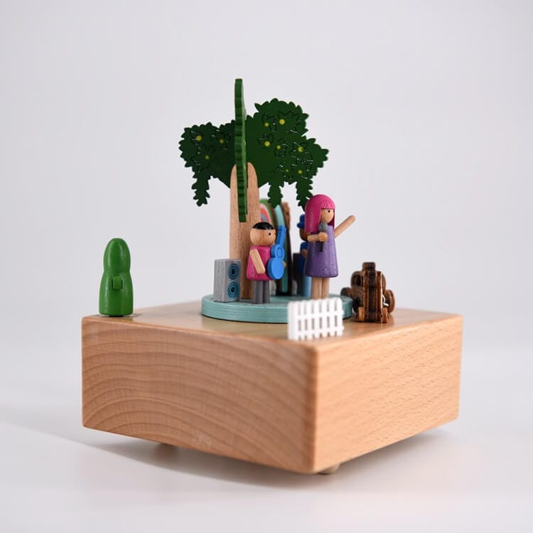 Music Party Electric Wooden music box