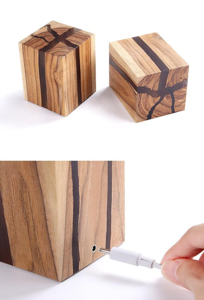 Wooden Resin Cracked Lamp