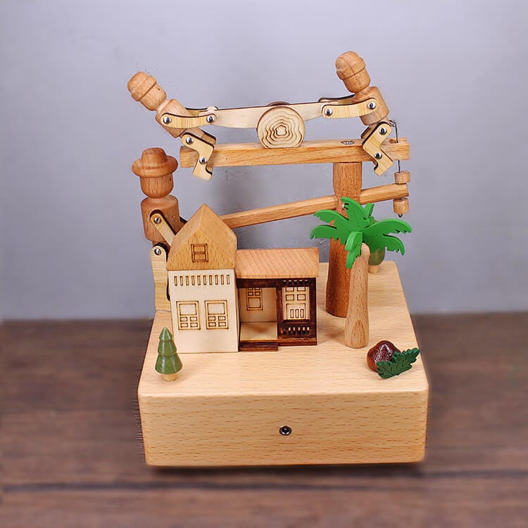 Electric Wooden Music Box-Sawman