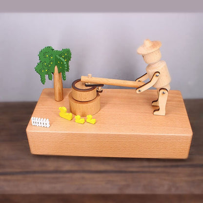 Rechargable Wooden Electric Music Box -Grinder