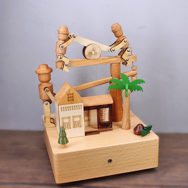 Electric Wooden Music Box-Sawman