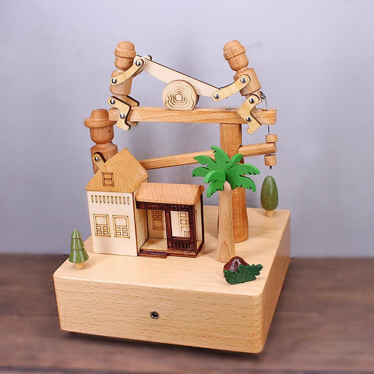 Electric Wooden Music Box-Sawman