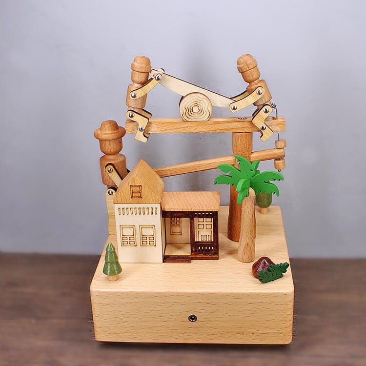 Electric Wooden Music Box-Sawman